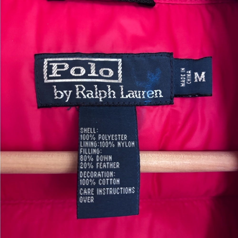 Polo Ralph Lauren RL Britain Snow Ski Cup IV Red White Stripe Down Puffer Jacket - Picture 13 of 15